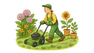 Lawn care service illustration